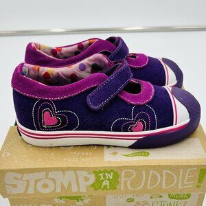 Morgan & Milo Ginger Mary Jane Purple Sneakers Little Girls Sz 10.5 NEW with Box